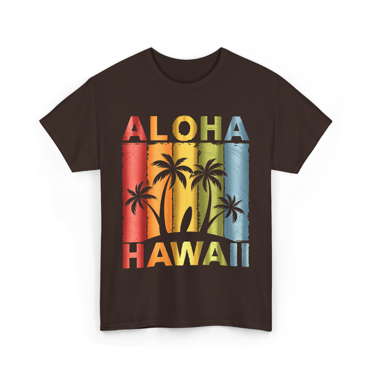 Aloha Palm Island T-Shirt - Dark Chocolate