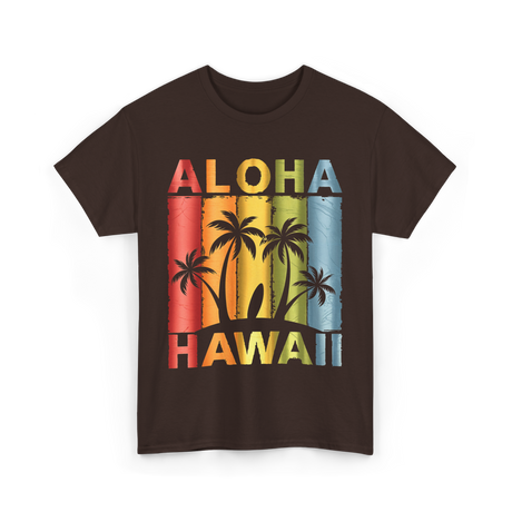 Aloha Palm Island T-Shirt - Dark Chocolate