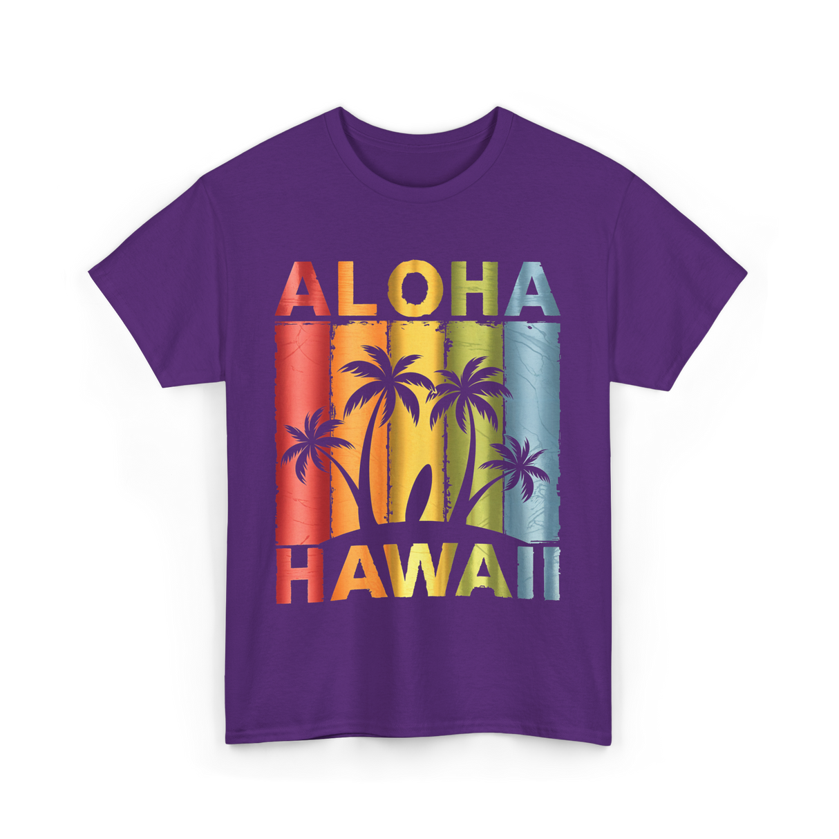 Aloha Palm Island T-Shirt - Purple