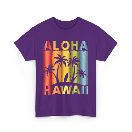 Aloha Palm Island T-Shirt - Purple