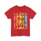 Aloha Palm Island T-Shirt - Red