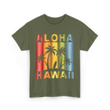 Aloha Palm Island T-Shirt - Military Green