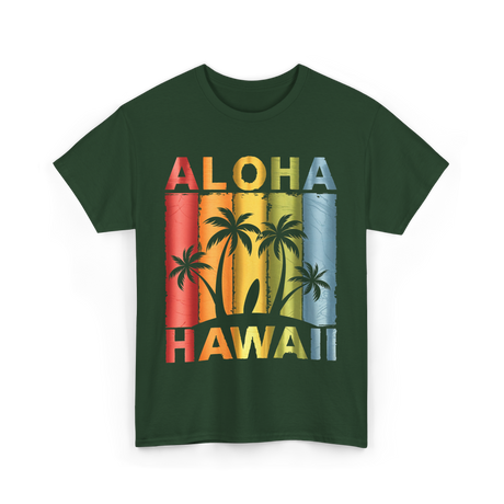 Aloha Palm Island T-Shirt - Forest Green