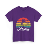 Aloha Sunset Hawaiian Tropical T-Shirt - Purple