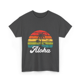 Aloha Sunset Hawaiian Tropical T-Shirt - Dark Heather