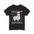 Alpaca Christmas Lights Alpaca T-Shirt - Black