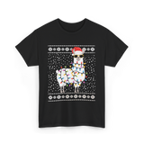 Alpaca Christmas Lights Alpaca T-Shirt - Black