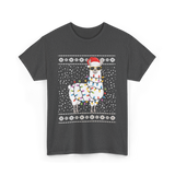 Alpaca Christmas Lights Alpaca T-Shirt - Dark Heather