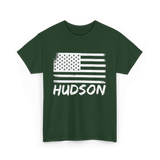 American Flag Celebration Citizenship T-Shirt - Forest Green