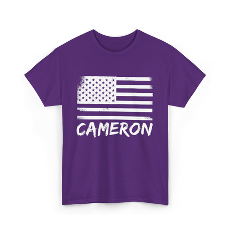 American Flag Citizenship Patriotic T-Shirt - Purple