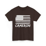 American Flag Citizenship Patriotic T-Shirt - Dark Chocolate