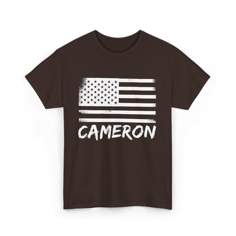 American Flag Citizenship Patriotic T-Shirt - Dark Chocolate