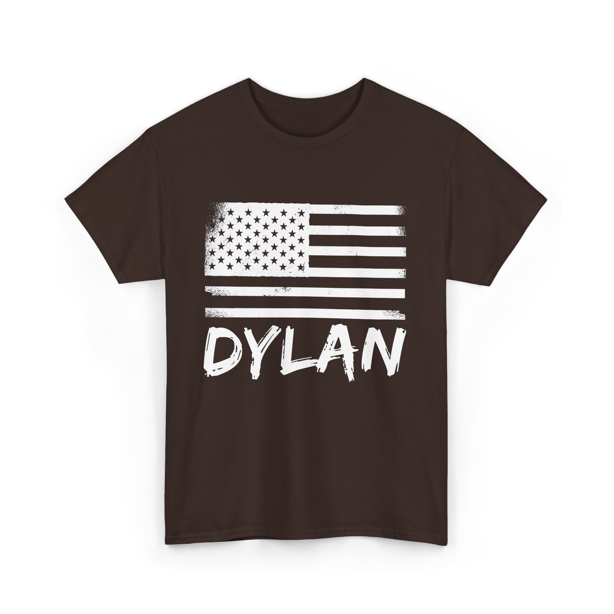 American Flag Citizenship Patriotic T-Shirt - Dark Chocolate