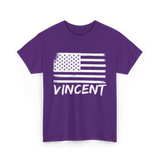 American Flag Citizenship Patriotism T-Shirt - Purple