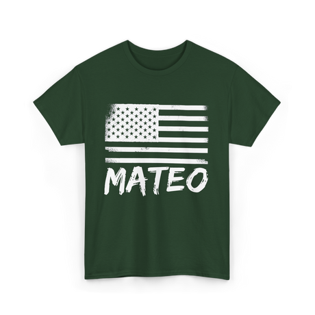 American Flag Citizenship Pride T-Shirt - Forest Green