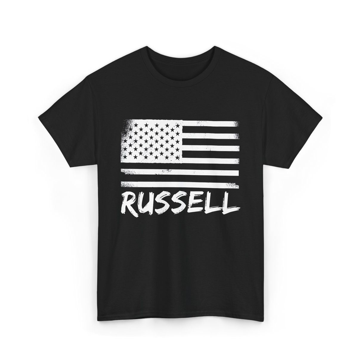 American Flag Design Patriotic T-Shirt - Black