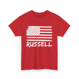 American Flag Design Patriotic T-Shirt - Red