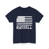 American Flag Design Patriotic T-Shirt - Navy