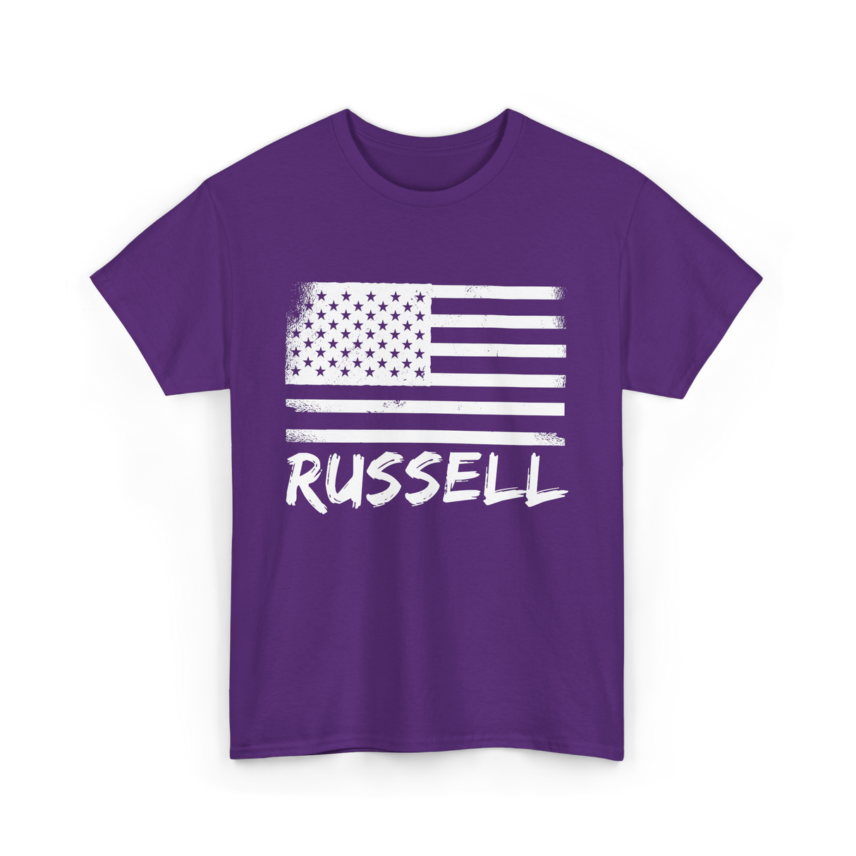 American Flag Design Patriotic T-Shirt - Purple