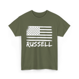 American Flag Design Patriotic T-Shirt - Military Green