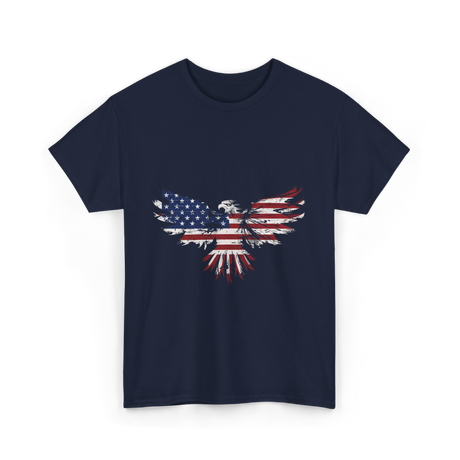 American Flag Eagle American Eagle T-Shirt - Navy