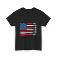 American Flag Fighter Jets Patriotic T-Shirt - Black