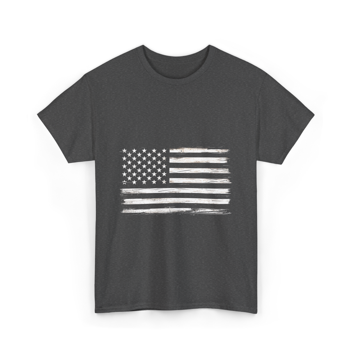 American Flag Patriotic Flag T-Shirt - Dark Heather