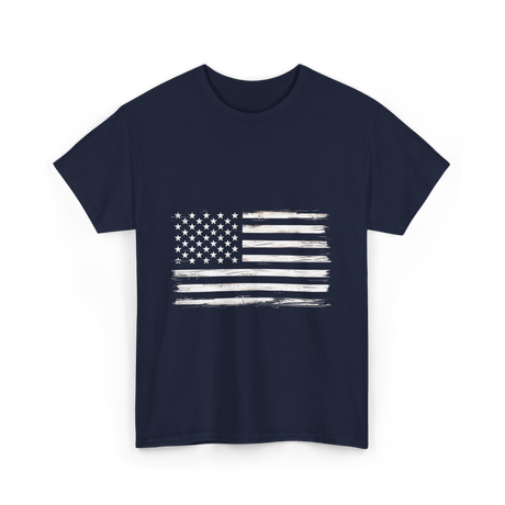 American Flag Patriotic Flag T-Shirt - Navy