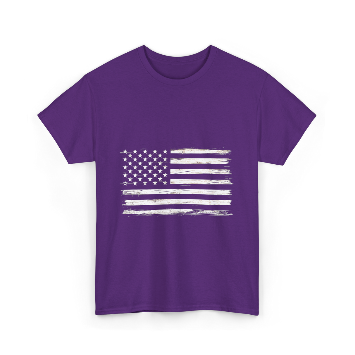 American Flag Patriotic Flag T-Shirt - Purple