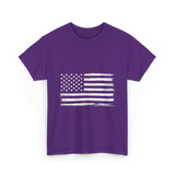 American Flag Patriotic Flag T-Shirt - Purple