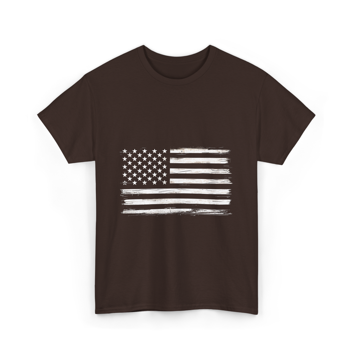 American Flag Patriotic Flag T-Shirt - Dark Chocolate