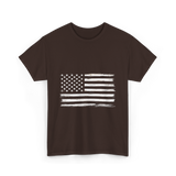 American Flag Patriotic Flag T-Shirt - Dark Chocolate