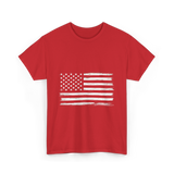 American Flag Patriotic Flag T-Shirt - Red