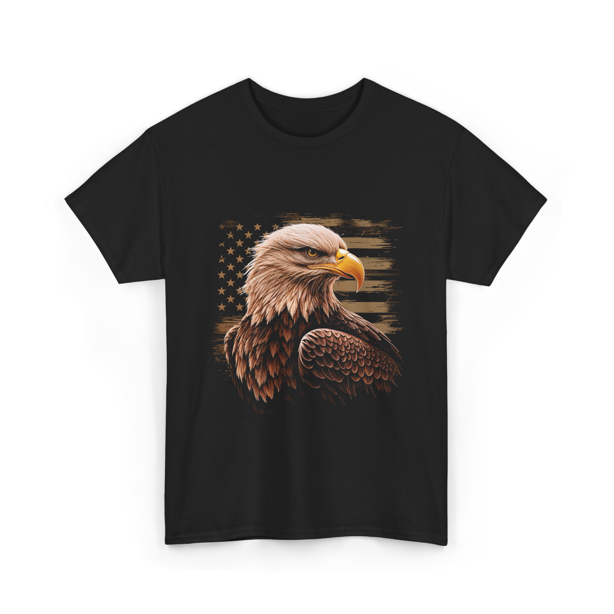 American Flag Patriotic T-Shirt - Black