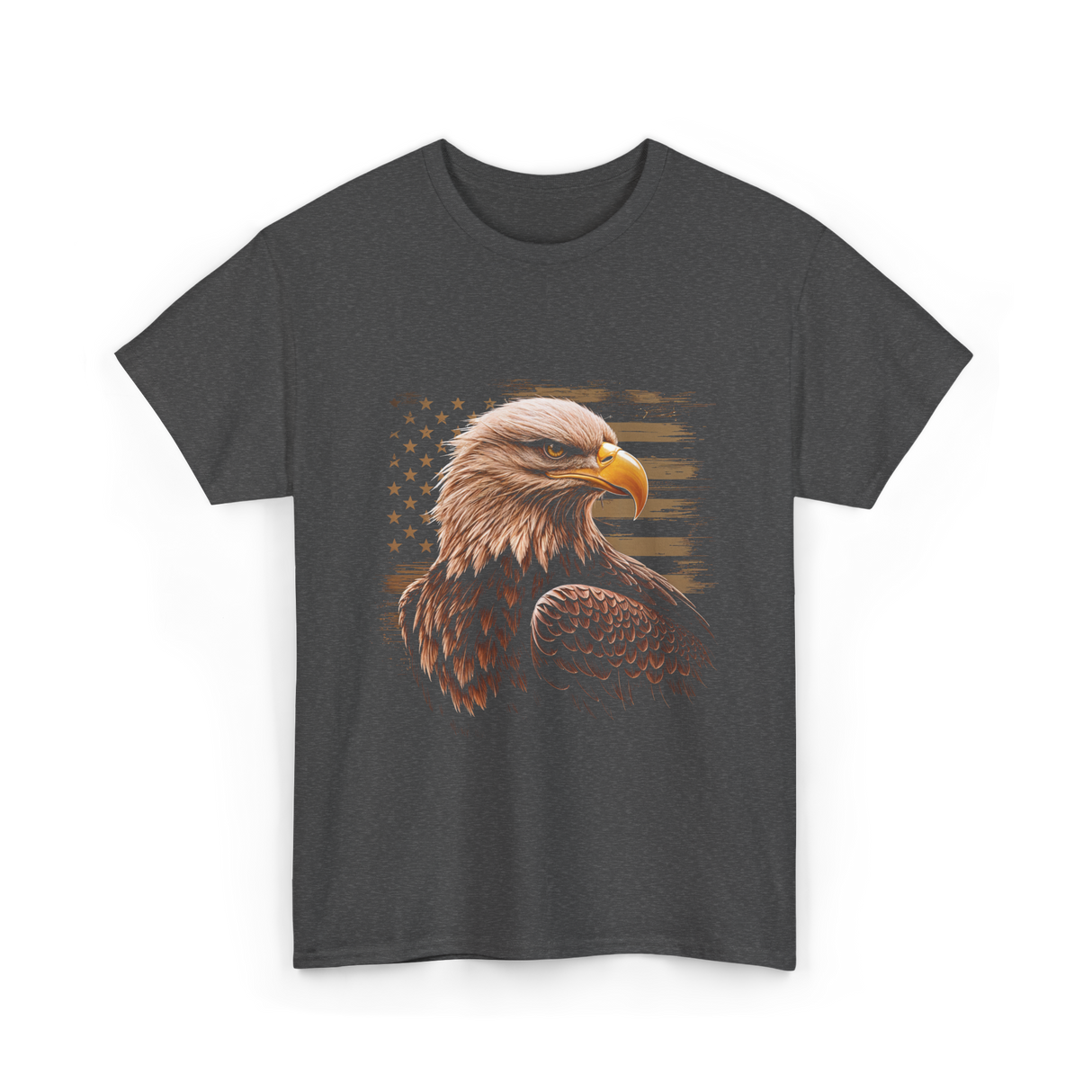 American Flag Patriotic T-Shirt - Dark Heather