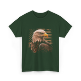 American Flag Patriotic T-Shirt - Forest Green