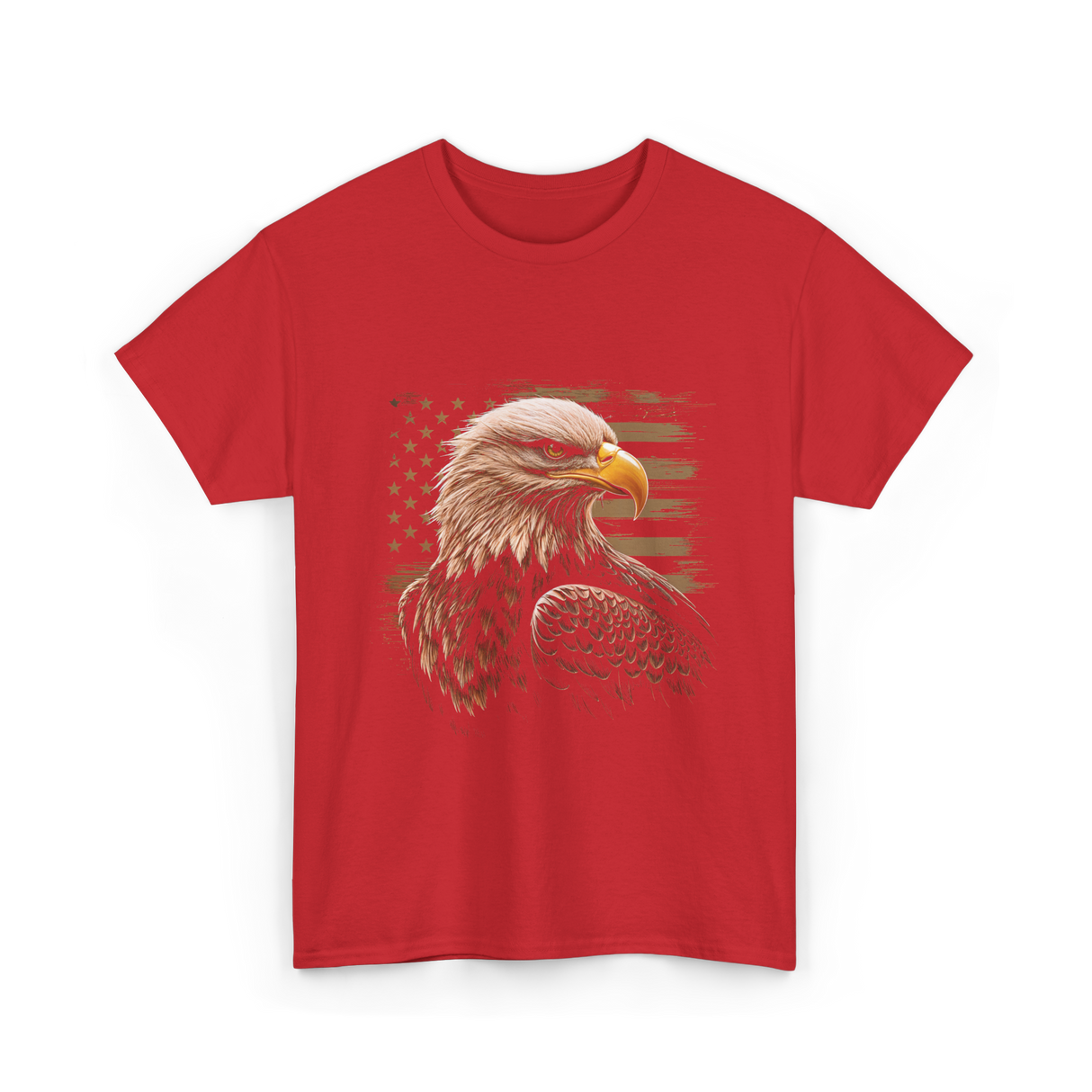 American Flag Patriotic T-Shirt - Red