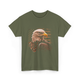 American Flag Patriotic T-Shirt - Military Green