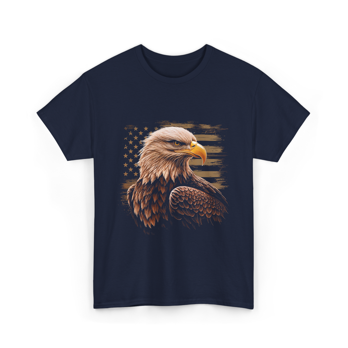 American Flag Patriotic T-Shirt - Navy