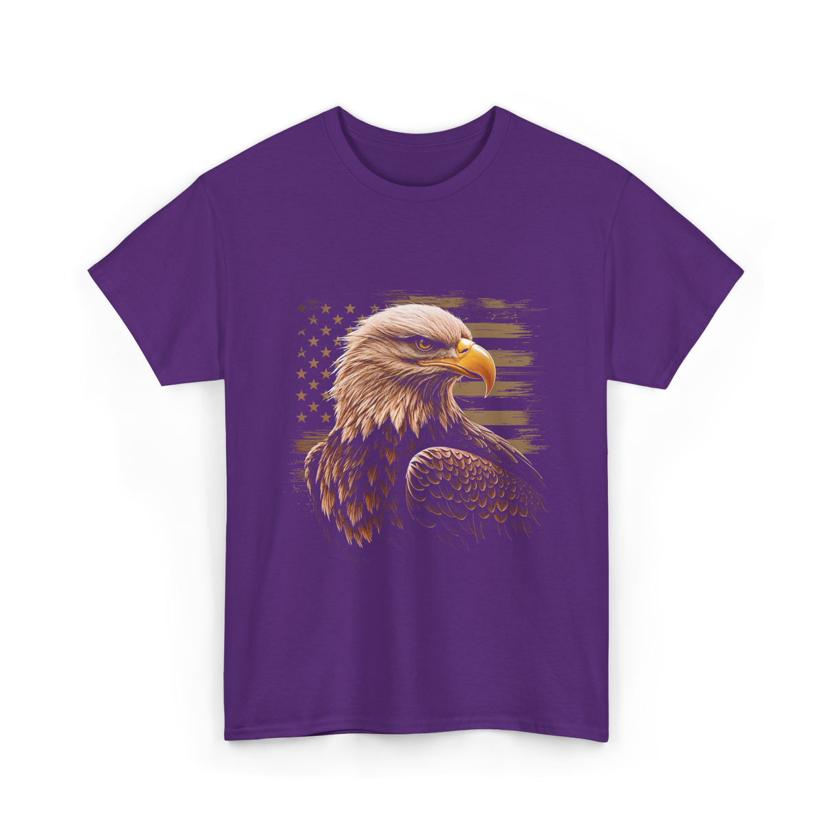 American Flag Patriotic T-Shirt - Purple