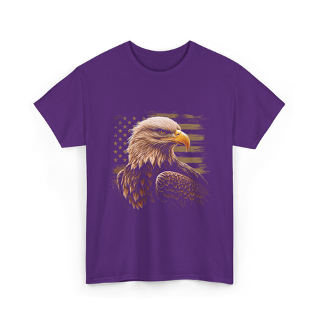 American Flag Patriotic T-Shirt - Purple