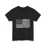 American Flag USA Patriotic T-Shirt - Black