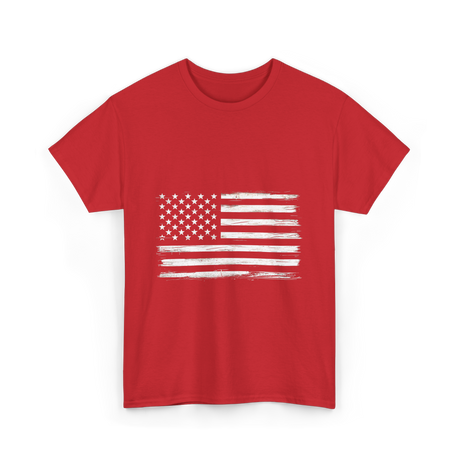 American Flag USA Patriotic T-Shirt - Red