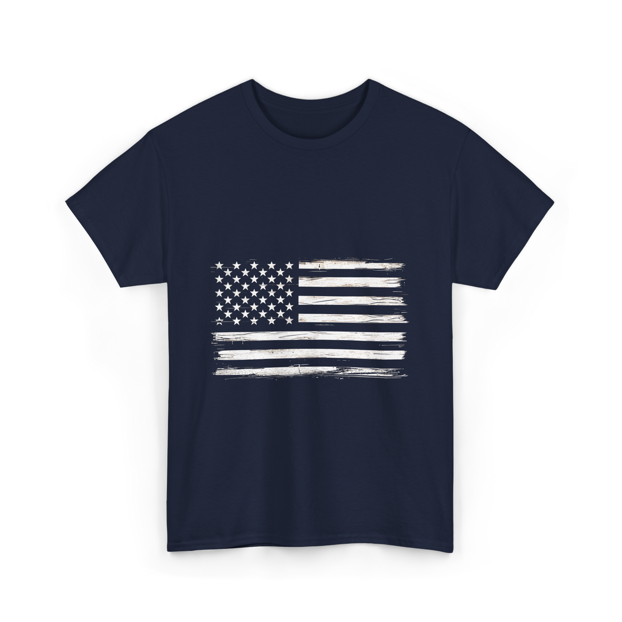 American Flag USA Patriotic T-Shirt - Navy