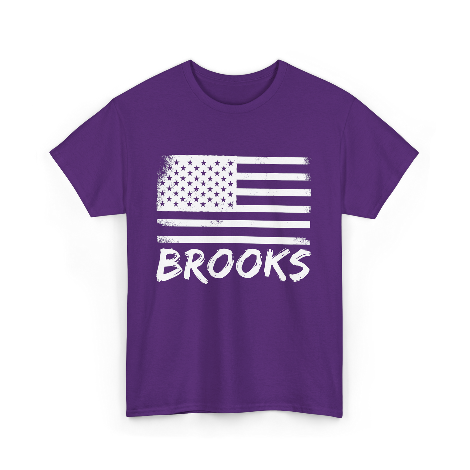 American Flag Vintage Art T-Shirt - Purple