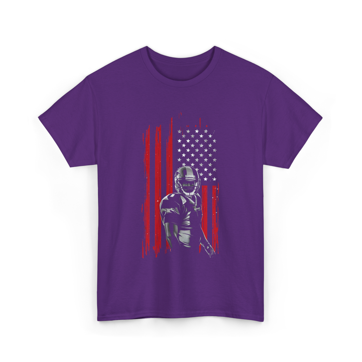 American Football Player Football T-Shirt - Purple