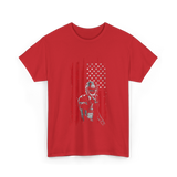 American Football Player Football T-Shirt - Red