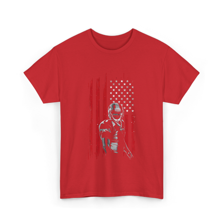 American Football Player Football T-Shirt - Red