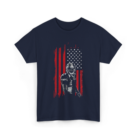 American Football Player Football T-Shirt - Navy