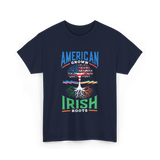American Grown Irish Roots Ireland T-Shirt - Navy